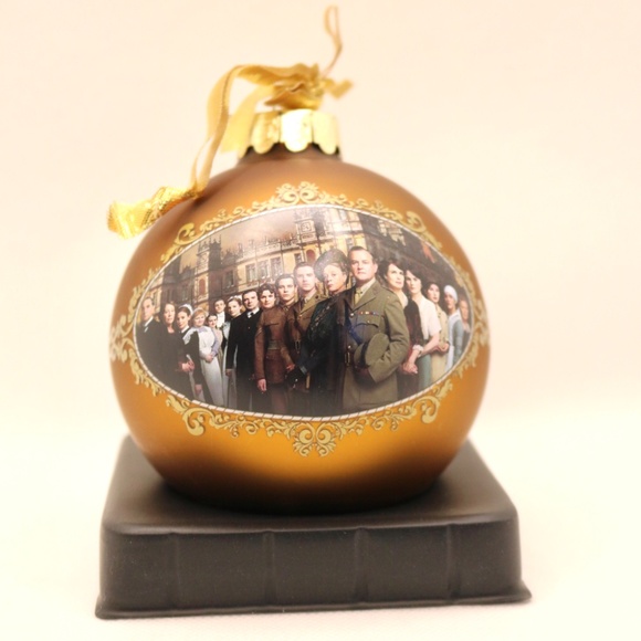 2013 Kurt Adler Downtown Abby Glass Globe Christmas Ornament Gold - Picture 13 of 13